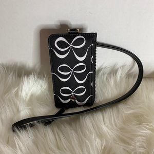 Kate Spade how elegant bow card case lanyard